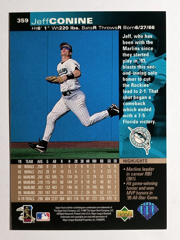 1997 Upper Deck #359 Jeff Conine