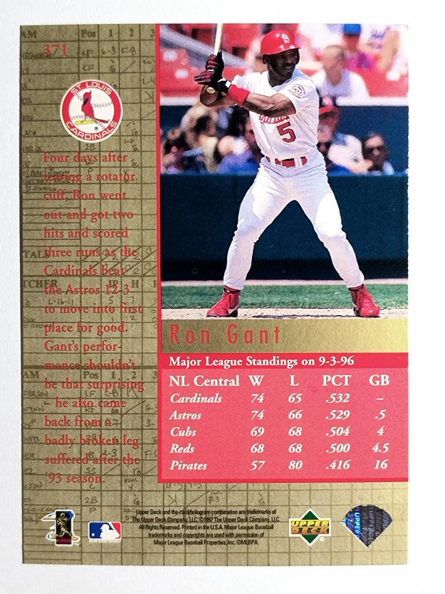 1997 Upper Deck #371A Ron Gant CF