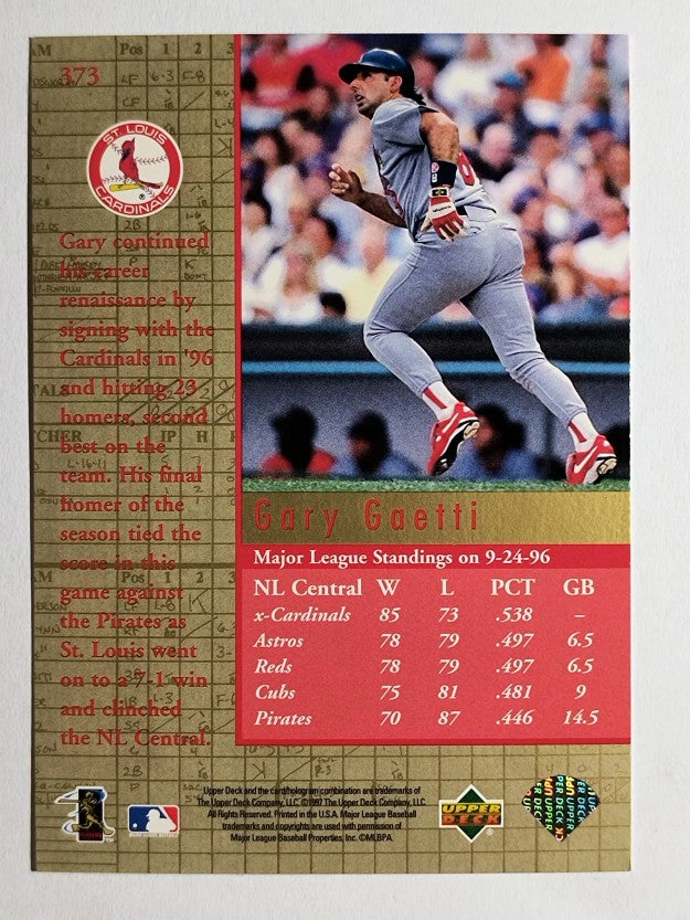 1997 Upper Deck #373A Gary Gaetti CF