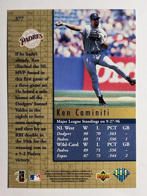 1997 Upper Deck #377A Ken Caminiti CF