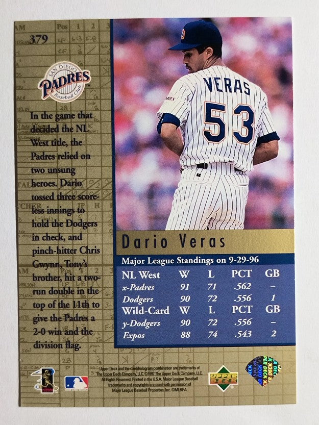 1997 Upper Deck #379A Dario Veras RC