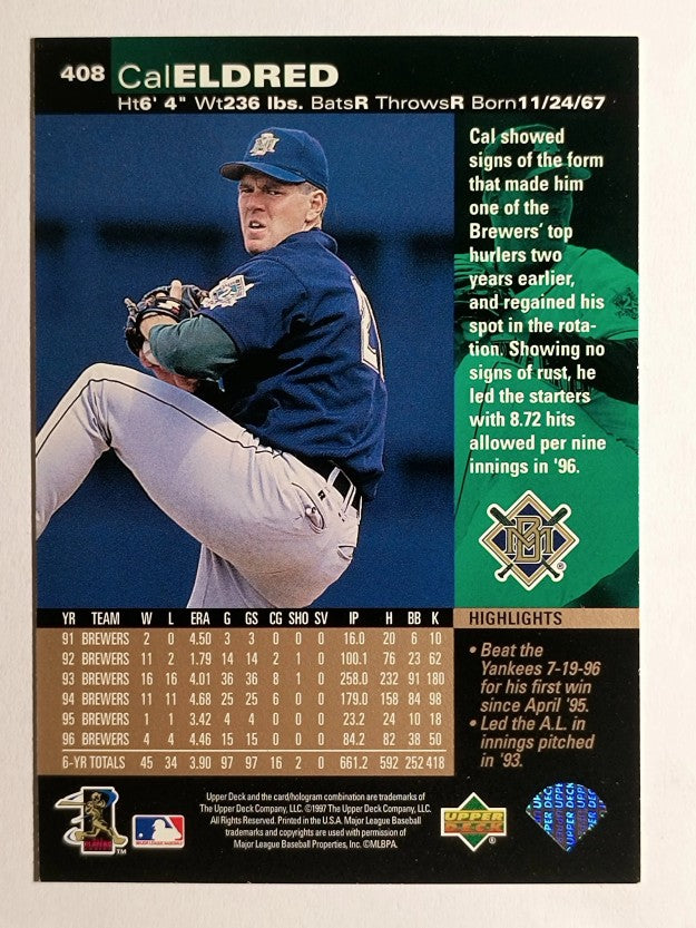 1997 Upper Deck #408 Cal Eldred