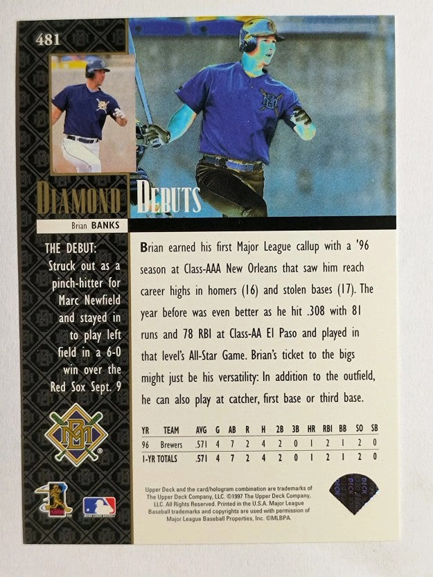 1997 Upper Deck #481 Brian Banks DD