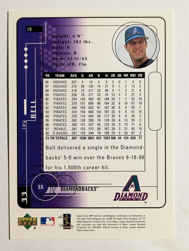 1999 Upper Deck MVP #13 Jay Bell