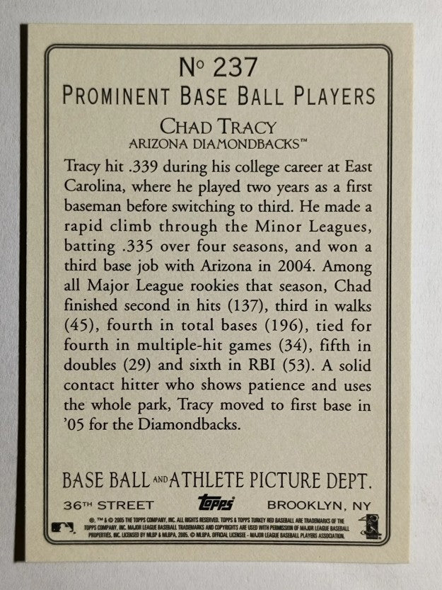 2005 Topps Turkey Red #237 Chad Tracy