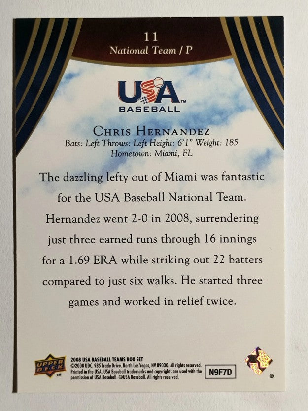 2008-09 USA Baseball #11 Chris Hernandez