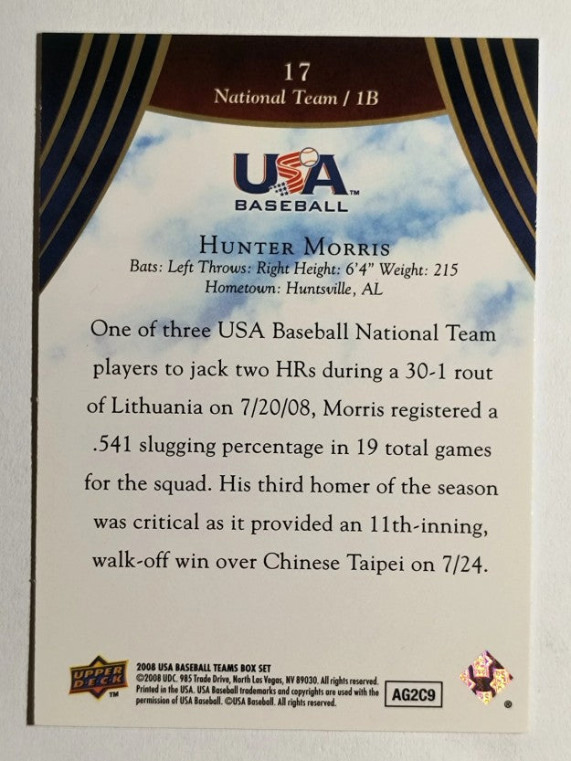 2008-09 USA Baseball #17 Hunter Morris