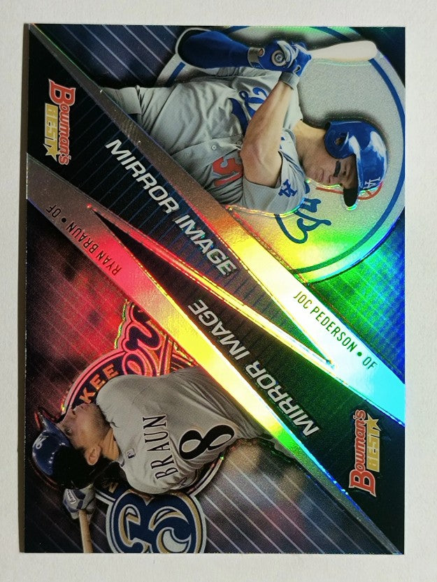 2015 Bowman's Best Mirror Image #MI11 Joc Pederson/Ryan Braun