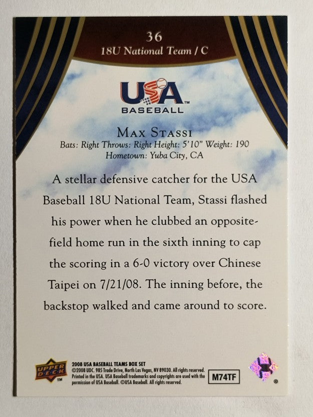 2008-09 USA Baseball #36 Max Stassi