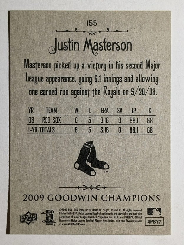 2009 Upper Deck Goodwin Champions #155 Justin Masterson SP