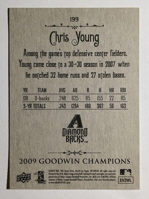 2009 Upper Deck Goodwin Champions #199 Chris B. Young SP