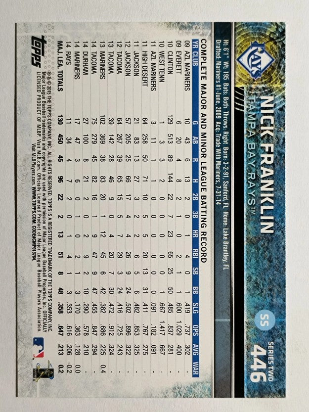 2015 Topps #446 Nick Franklin