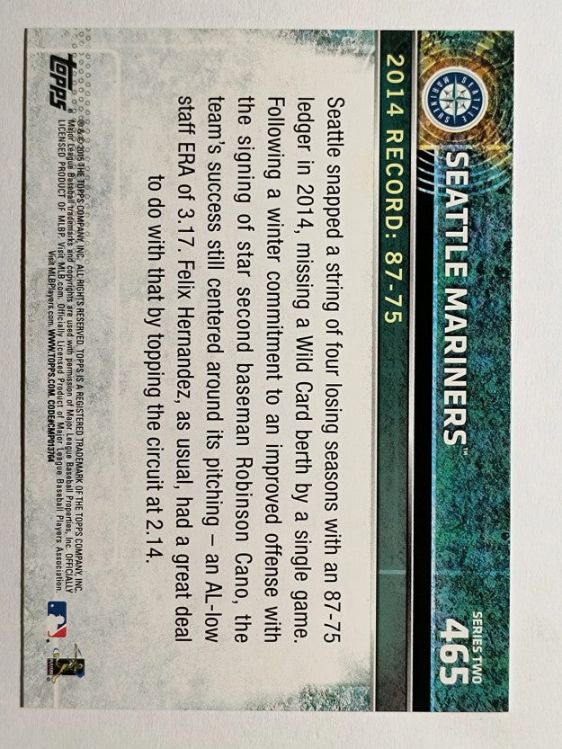 2015 Topps #465 Seattle Mariners