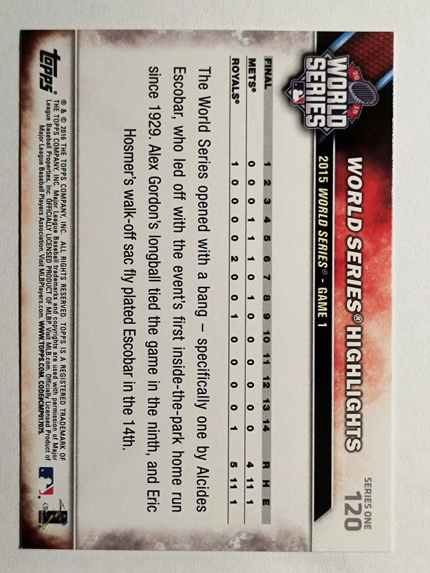 2016 Topps #120 Alcides Escobar WSH