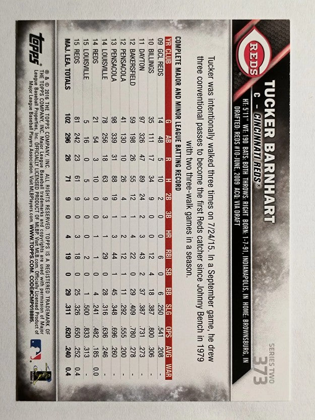 2016 Topps #373 Tucker Barnhart