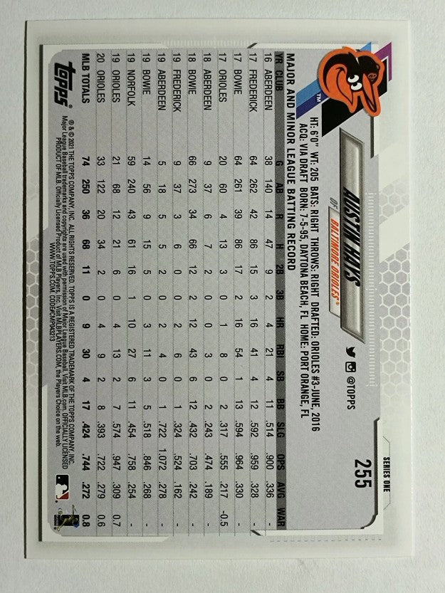 2021 Topps #255 Austin Hays