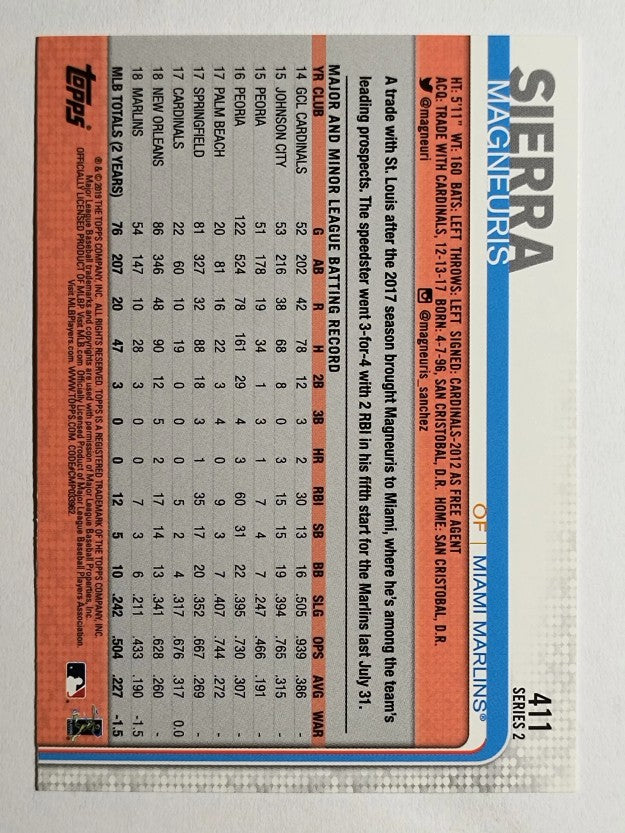 2019 Topps #411 Magneuris Sierra