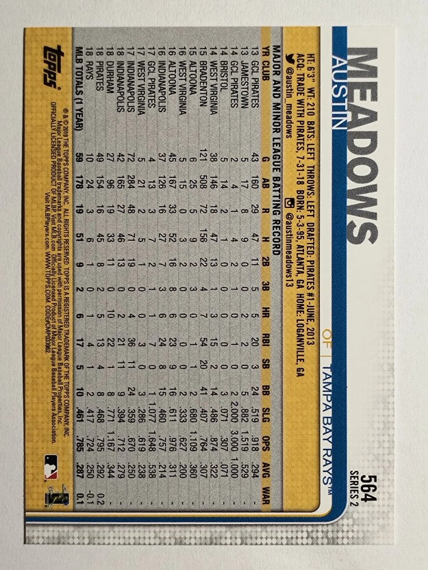 2019 Topps #564 Austin Meadows FS