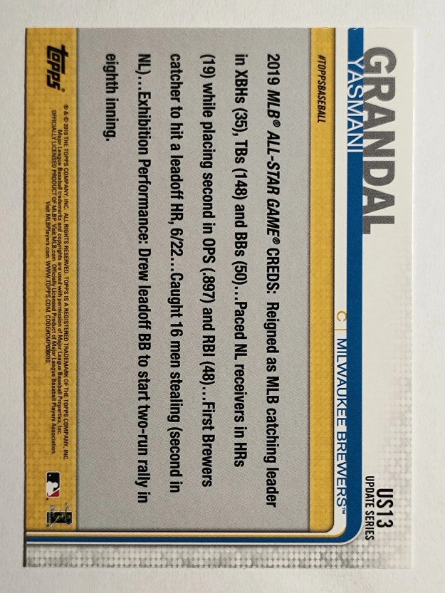 2019 Topps Update #US13 Yasmani Grandal AS