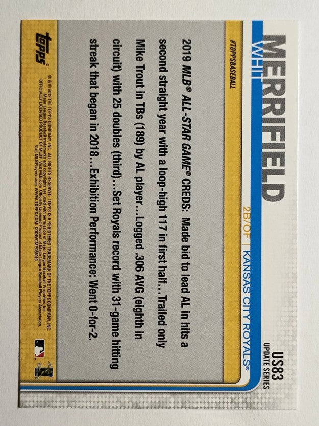 2019 Topps Update #US83 Whit Merrifield AS