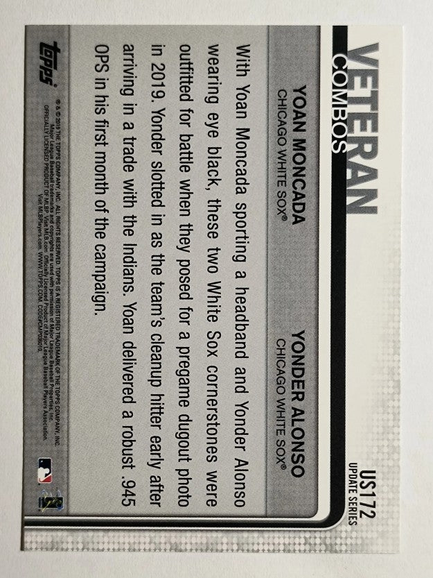 2019 Topps Update #US172 Yoan Moncada/Yonder Alonso