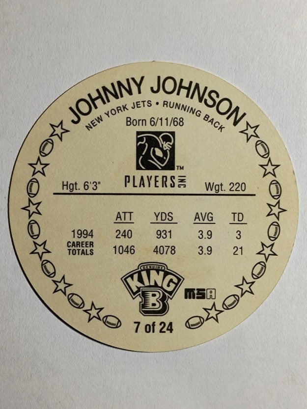 1995 King B Discs #7 Johnny Johnson