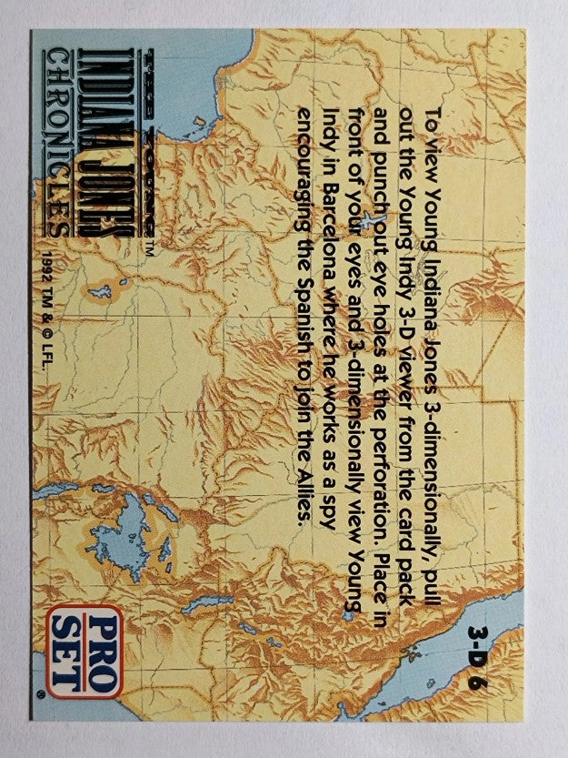 1992 Pro Set The Young Indiana Jones Chronicles 3-D #3D6 Young Indiana Jones