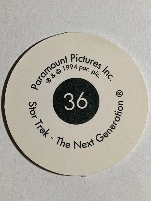 1994 Star Trek The Next Generation Stardiscs #36 Lt. Worf, Dr. Crusher