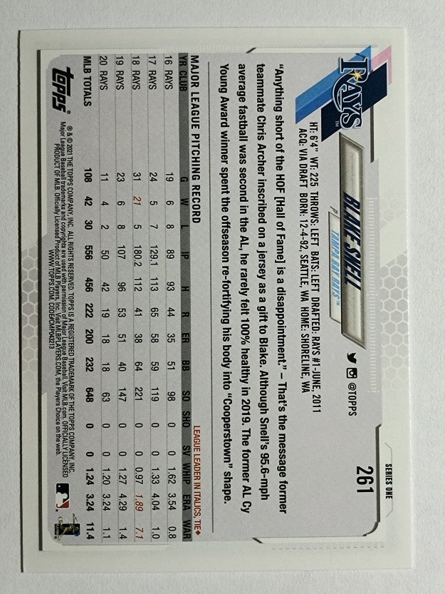 2021 Topps #261 Blake Snell