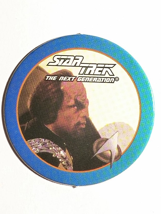 1994 Star Trek The Next Generation Stardiscs #58 Lieutenant Worf with phaser