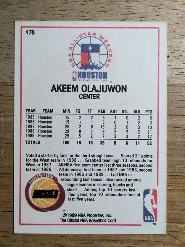 1989-90 Hoops #178 Hakeem Olajuwon AS