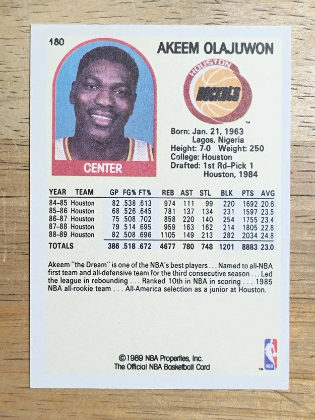 1989-90 Hoops #180 Hakeem Olajuwon