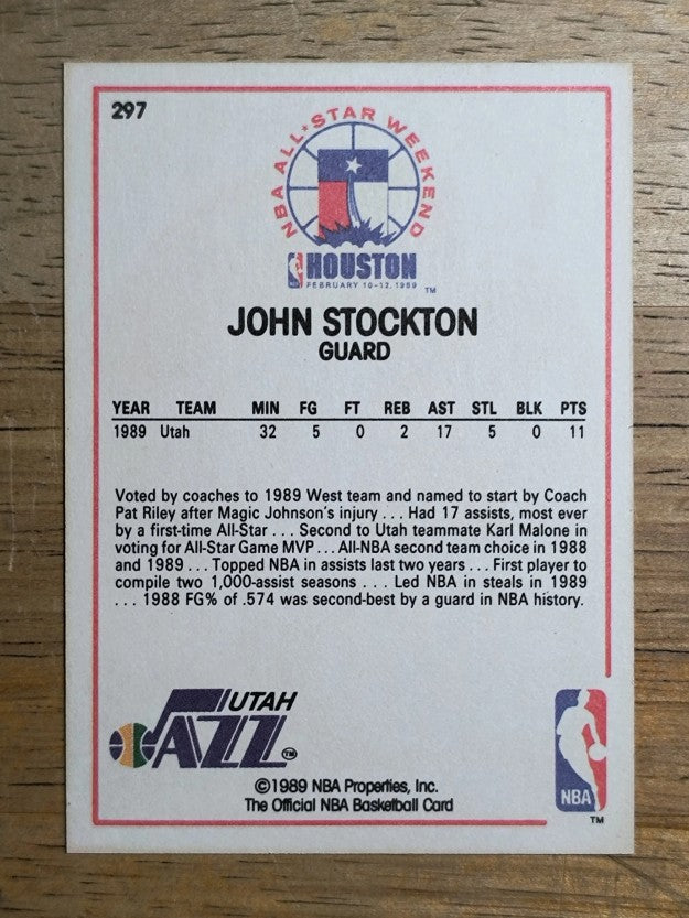 1989-90 Hoops #297 John Stockton AS