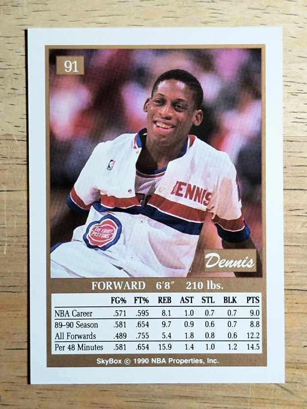 1990-91 SkyBox #91 Dennis Rodman