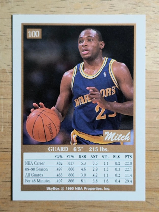 1990-91 SkyBox #100 Mitch Richmond