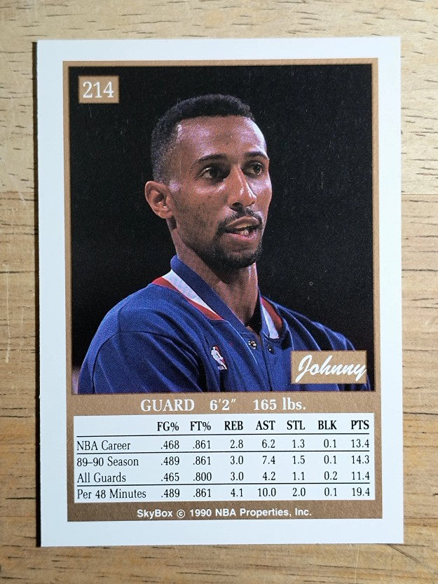 1990-91 SkyBox #214 Johnny Dawkins