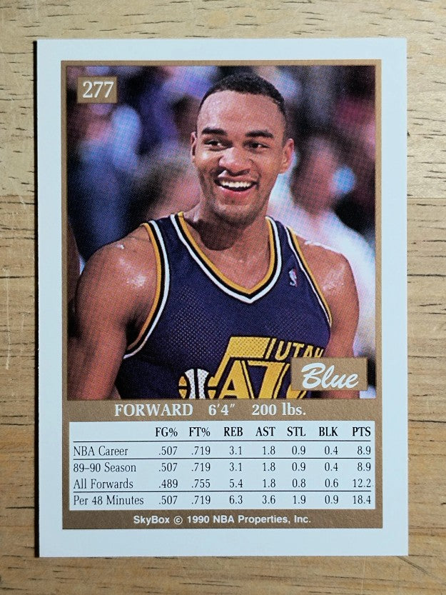 1990-91 SkyBox #277 Blue Edwards RC