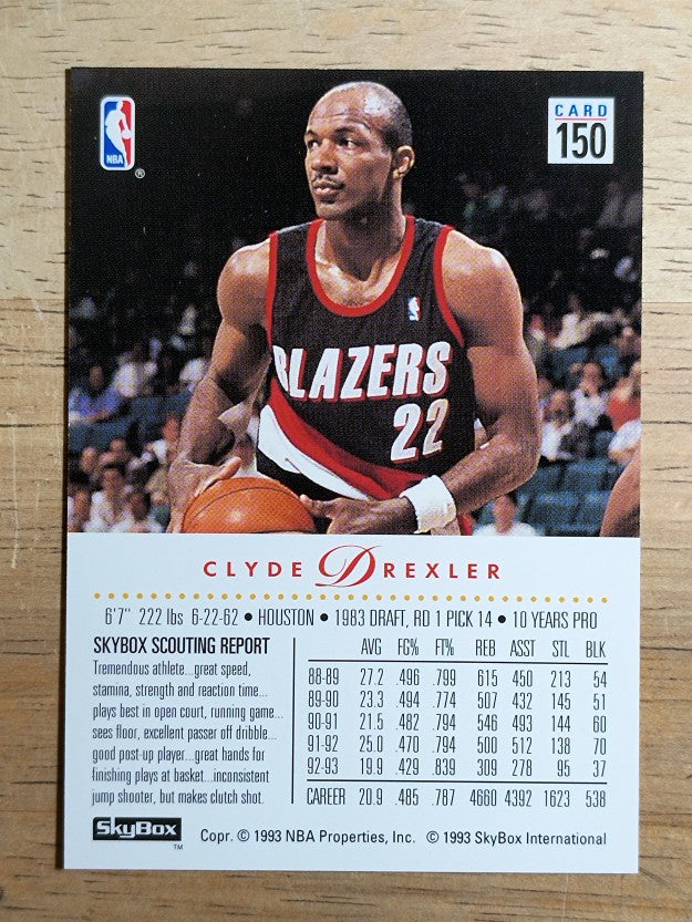 1993-94 SkyBox Premium #150 Clyde Drexler