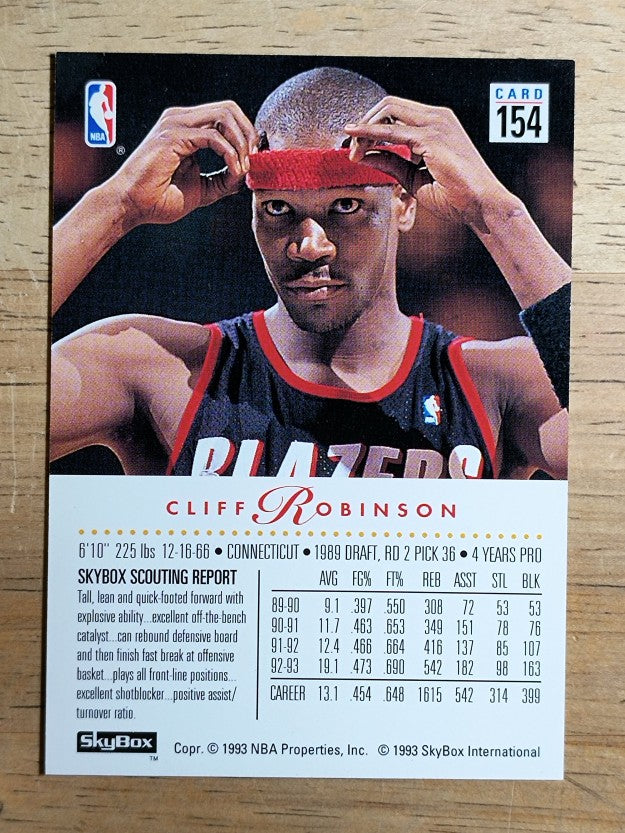 1993-94 SkyBox Premium #154 Clifford Robinson