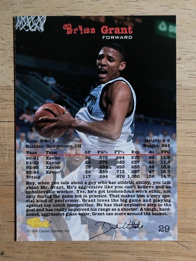 1994 Classic #29 Brian Grant