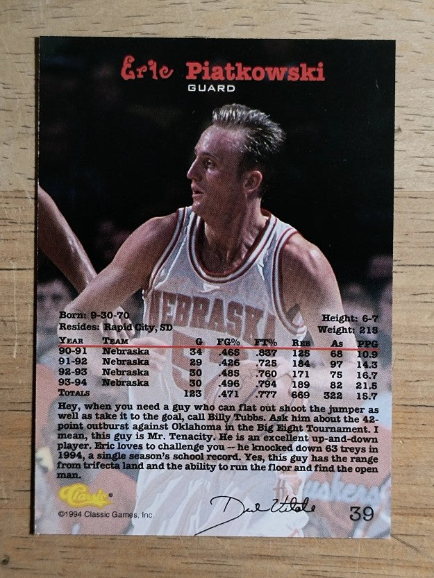 1994 Classic #39 Eric Piatkowski