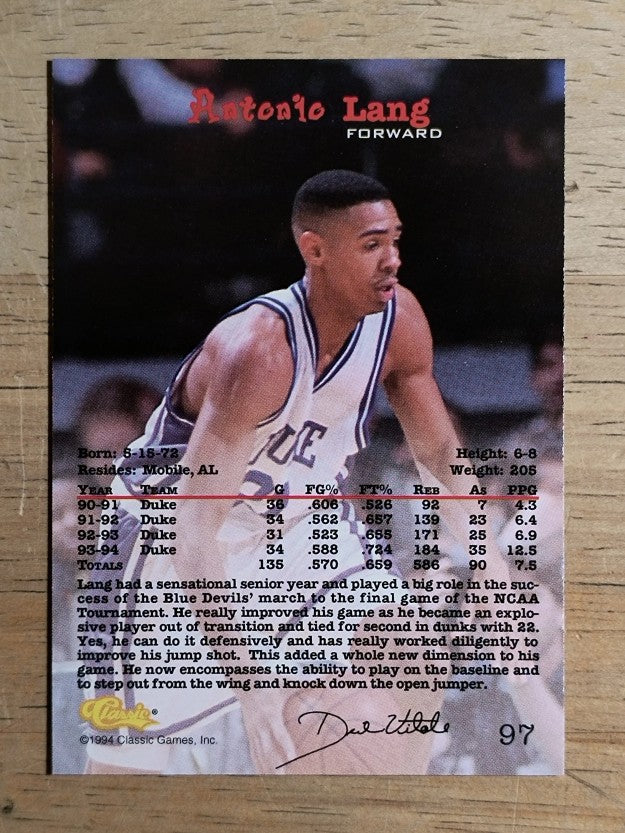 1994 Classic #97 Antonio Lang