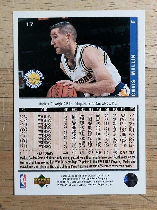 1994-95 Collector's Choice Silver Signature #17 Chris Mullin