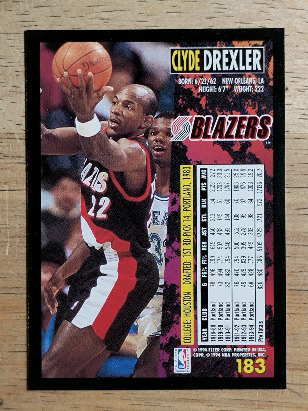 1994-95 Fleer #183 Clyde Drexler