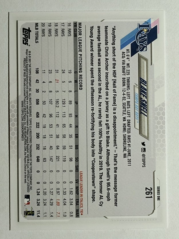 2021 Topps #261 Blake Snell