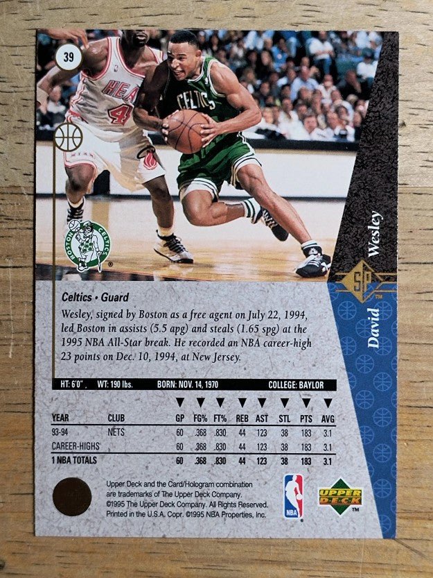 1994-95 SP #39 David Wesley