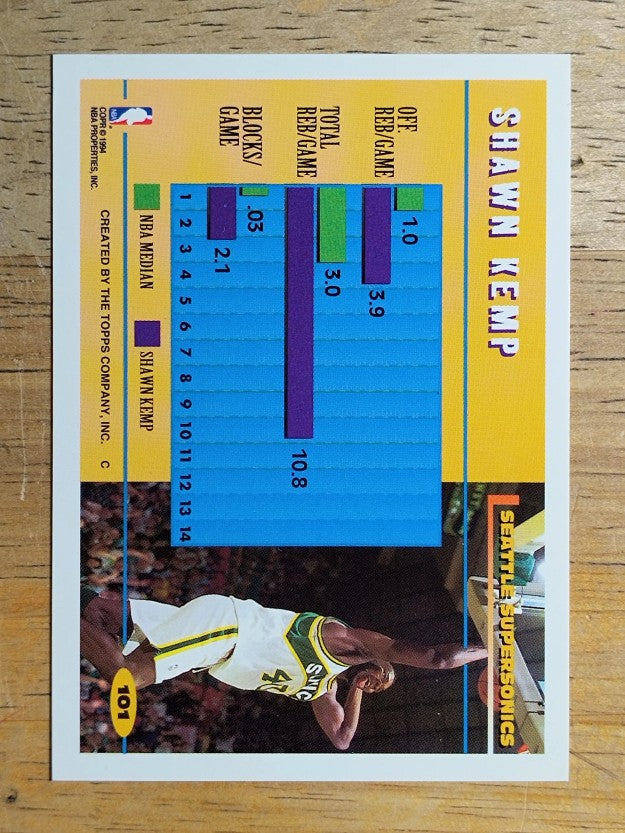 1994-95 Topps #101 Shawn Kemp PP