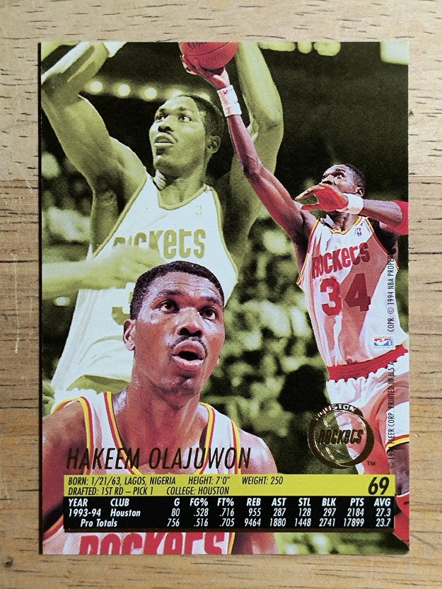 1994-95 Ultra #69 Hakeem Olajuwon