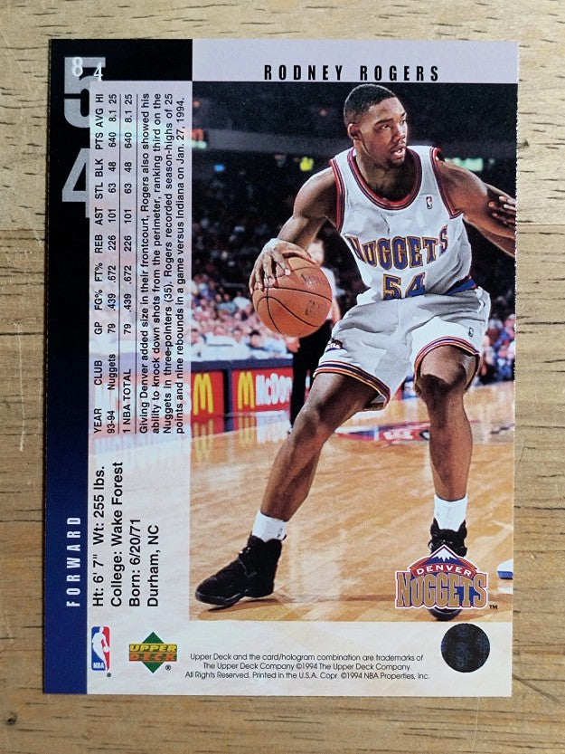 1994-95 Upper Deck #84 Rodney Rogers