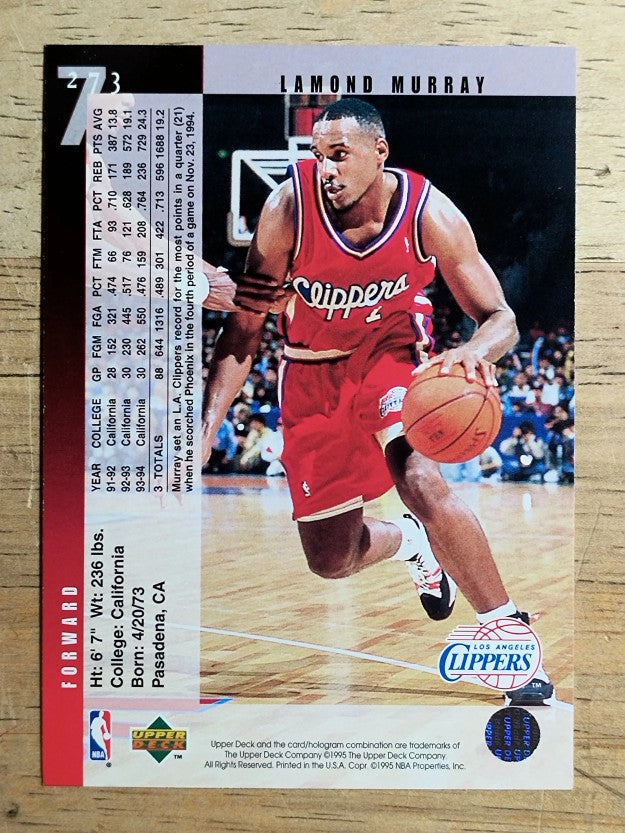 1994-95 Upper Deck #273 Lamond Murray RC